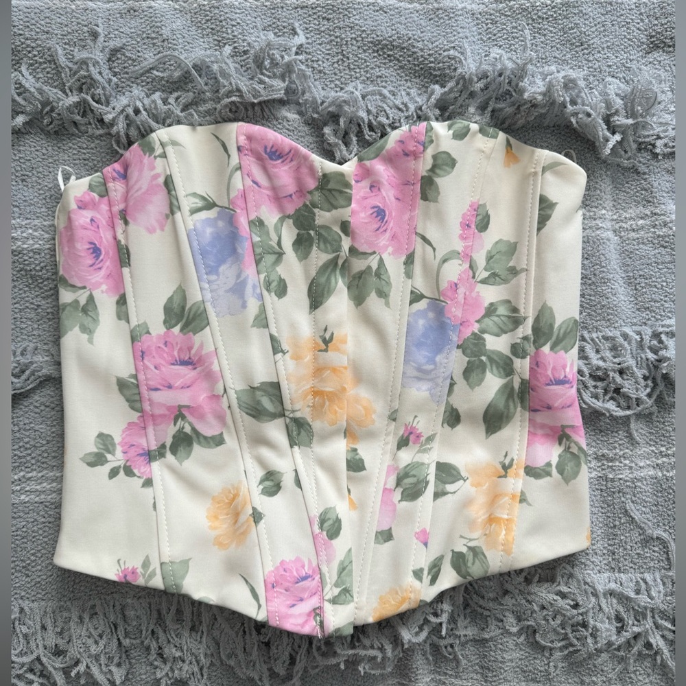 Zara Bustier Corset Floral Size Medium